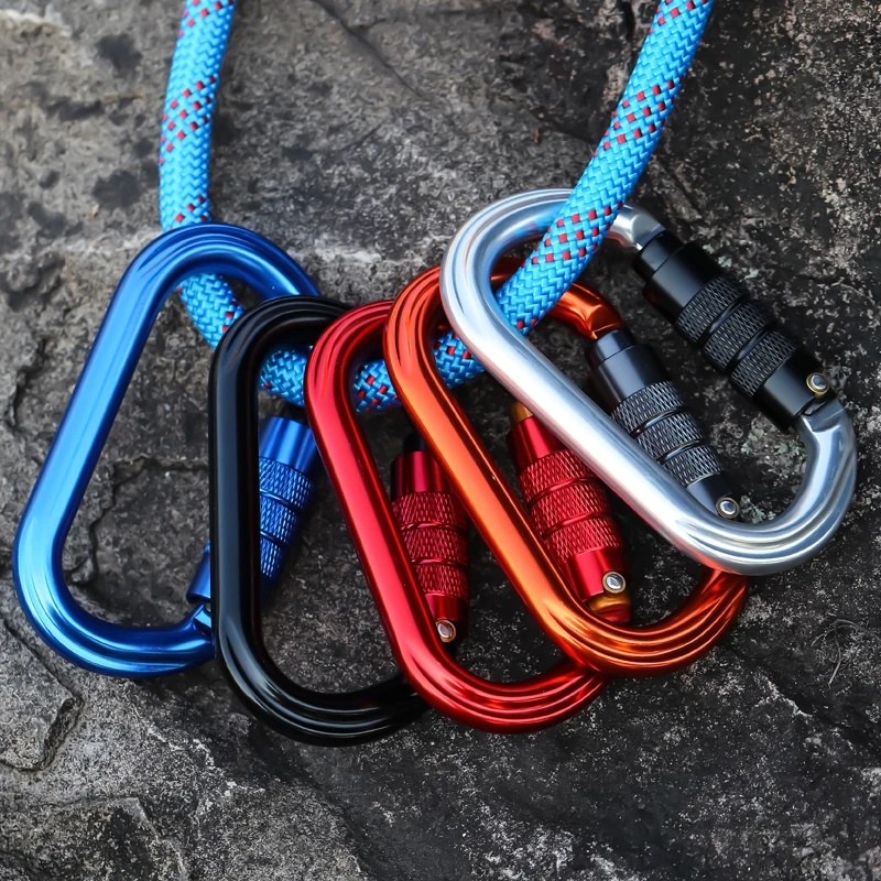 Carabiner Locking D - Vidalı Kilit Karabina D-Şekilli Alüminyum Alaşımlı
