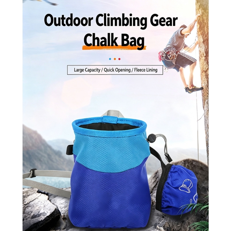 Chalk Bag Bouldering - Tırmanışı Kavrama Tebeşir Çantası, Kordon Üstü,