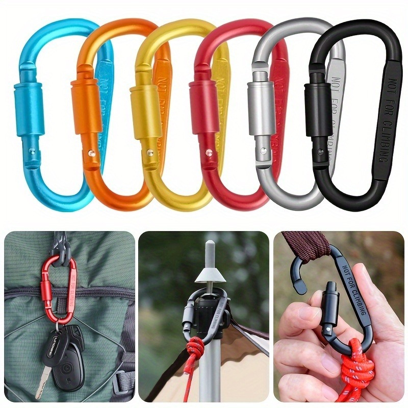 Carabiner Locking D - 1/4 adet alüminyum alaşımlı karabina hafif
