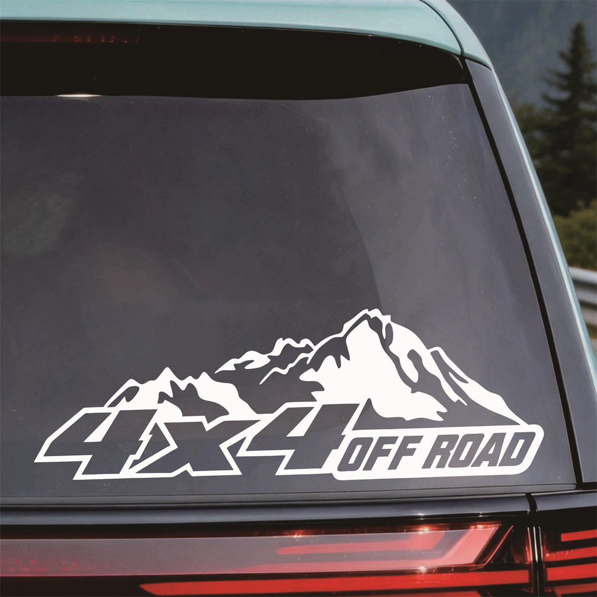 Outdoor Adventure Jeep - 4X4 Off-Road Dağ Vinil Çıkartması Açık