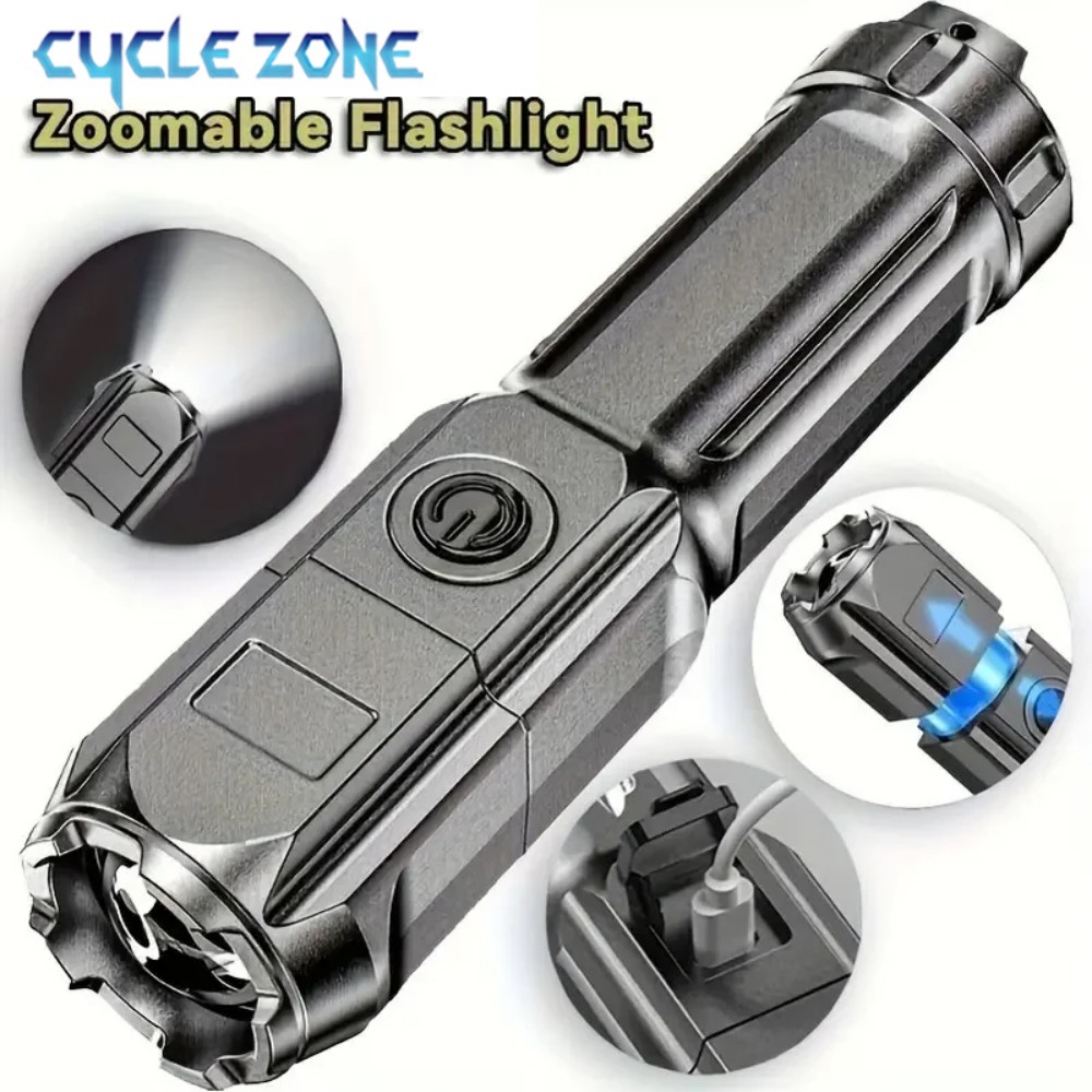 Outdoor Adventure Zone - Taşınabilir LED El Feneri USB Şarj