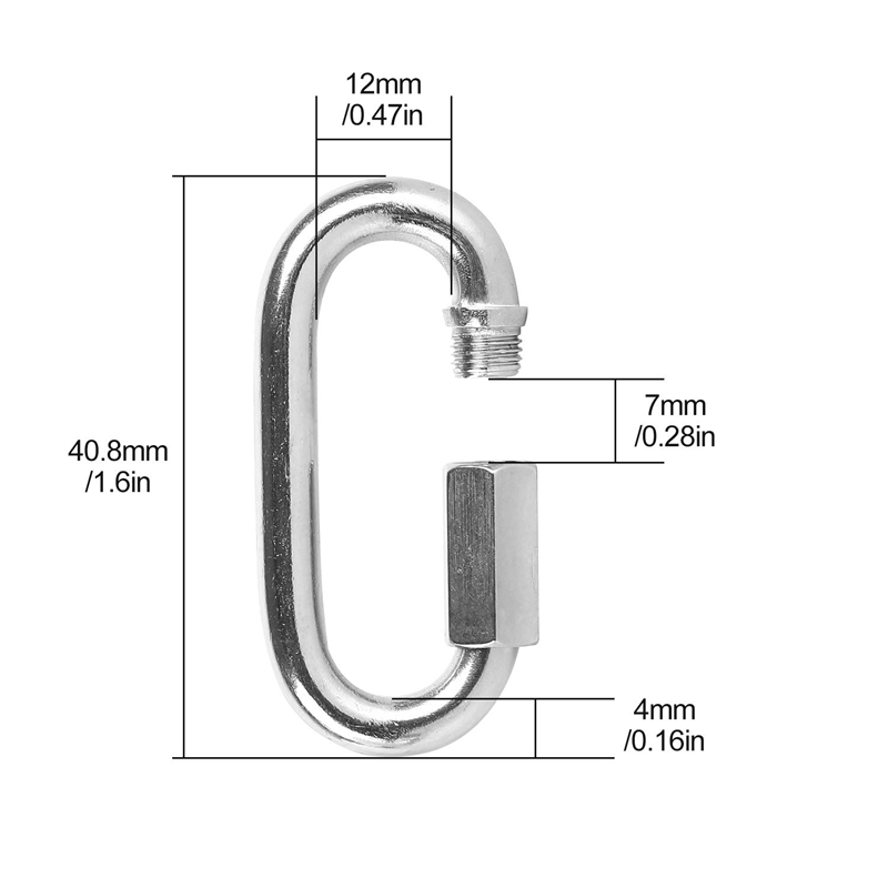 12 Adet Hızlı Bağlantı 4MM Pas - Carabiner Locking D incelemesi ve fiyatı
