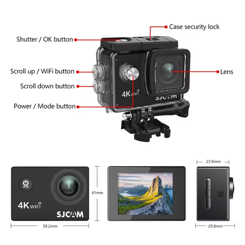 SJCAM SJ4000 Air 4K Kayıtlı Su - Outdoor Adventure Images incelemesi ve fiyatı